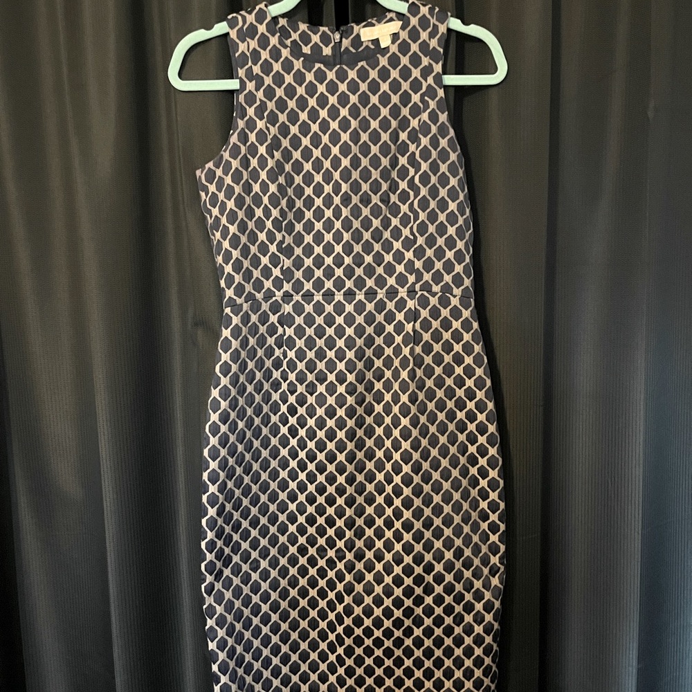 EUC. Banana Republic blue and gray, below the knee, work dress.